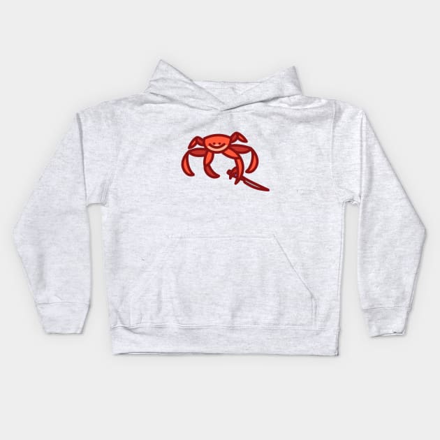 Knife Crab Kids Hoodie by pwbstudios